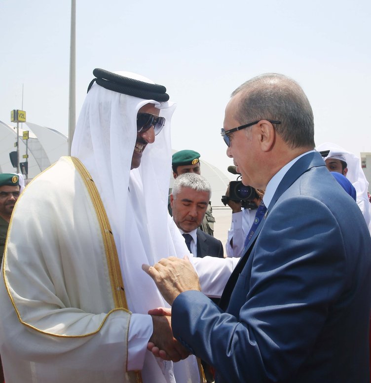 Cumhurbaşkanı Erdoğan Katar'da böyle karşılandı