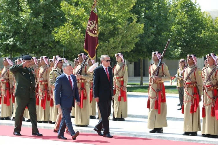 Cumhurbaşkanı Erdoğan Ürdün El Hüseyniye Sarayı’nda