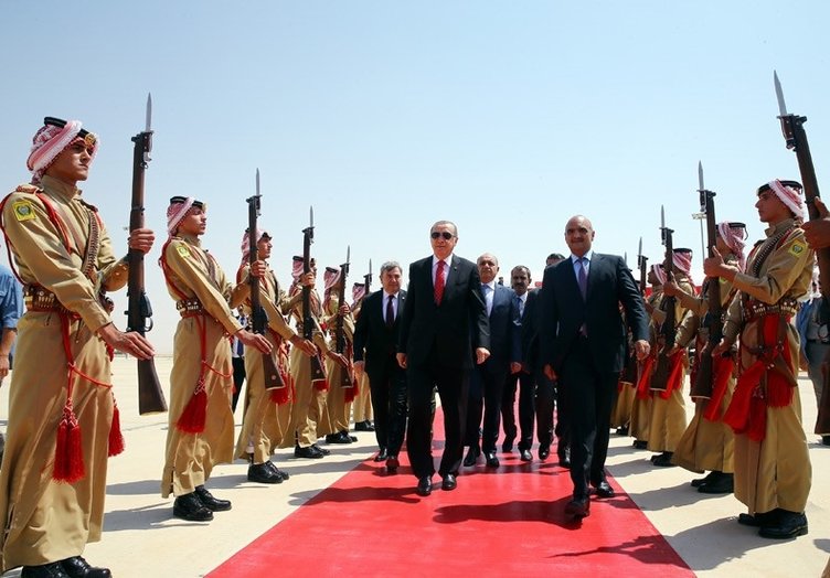 Cumhurbaşkanı Erdoğan Ürdün El Hüseyniye Sarayı’nda