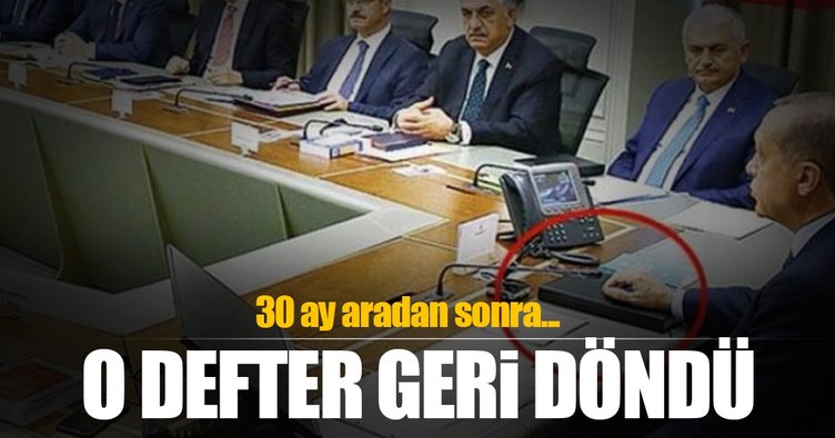 Erdoğan'ın kara kaplı defteri geri döndü