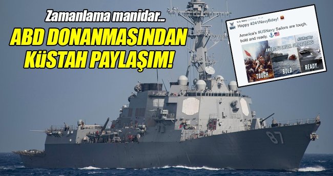 ABD donanmasından küstah paylaşım!