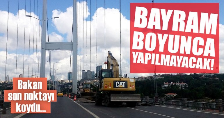 Bayramda yol çalışması yapılmayacak