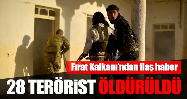Fırat Kalkanı Harekatında 24 terörist öldürüldü