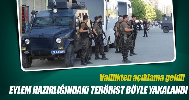 Eylem hazırlığındaki Suriyeli yakalandı