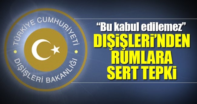 Dışişleri'nden Rumlara sert tepki