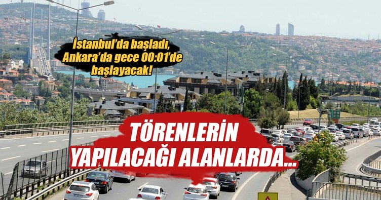 Tören alanlarına uçuş yasağı