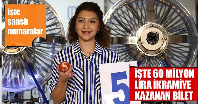 Milli Piyango çekilişinde 60 milyon liralık büyük ikramiye belli oldu