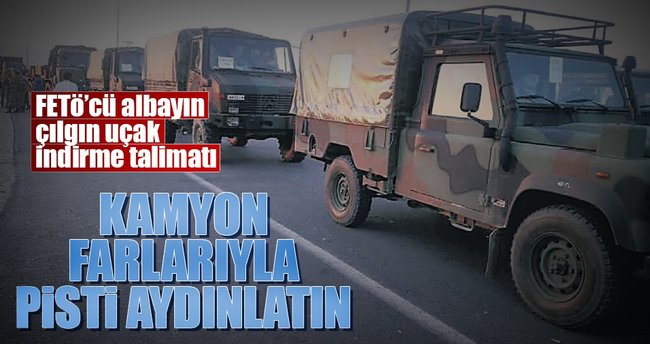 Kamyon farlarıyla pisti aydınlatın