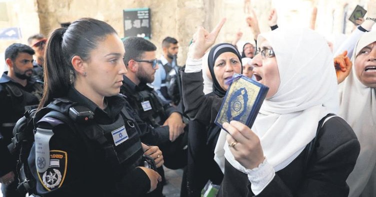 Mescid-i Aksa’da zulme karşı nöbet