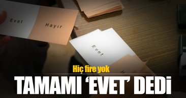 Bu köyde tüm oylar evet çıktı