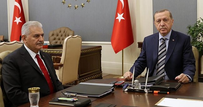 Cumhurbaşkanı Erdoğan, Başbakan Yıldırım'ı kabul etti