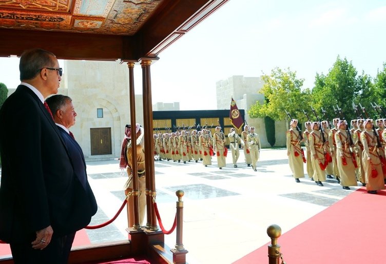 Cumhurbaşkanı Erdoğan Ürdün El Hüseyniye Sarayı’nda