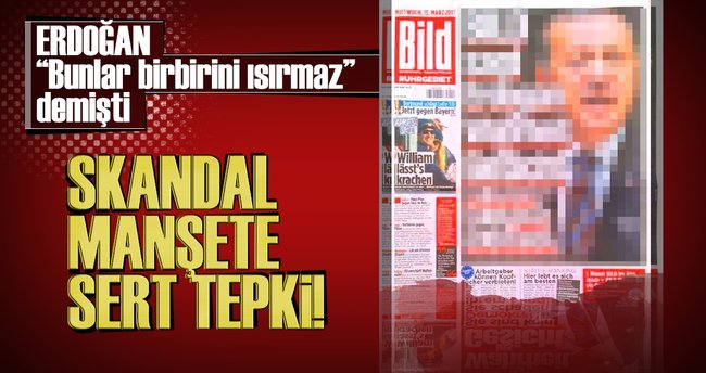 Bild'in skandal manşetine sert tepki