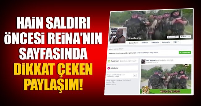 Katliam öncesi Reina'nın sayfasına bunları yazdı, sonra sır oldu