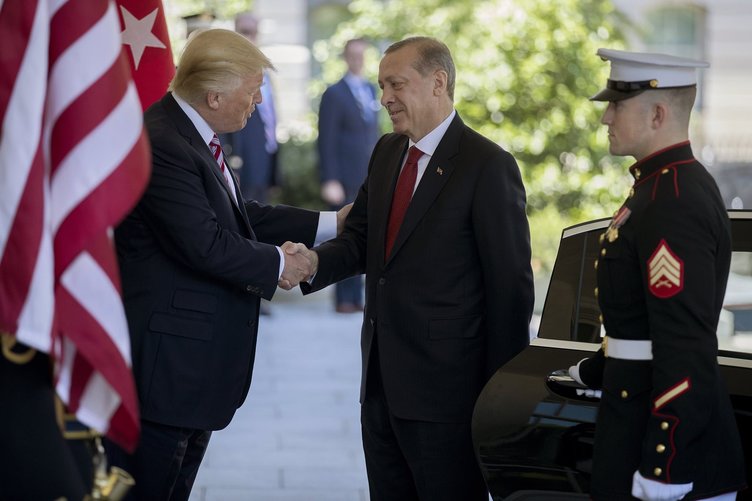 Erdoğan-Trump görüşmesinden ilk kareler