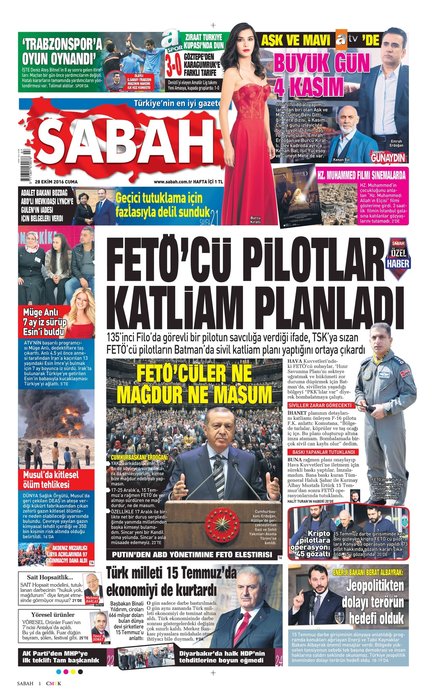 Türkiye 15 Temmuz ihanetini SABAH’tan okudu!