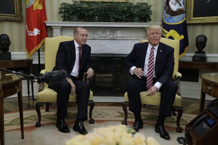 Erdoğan-Trump görüşmesinden ilk kareler