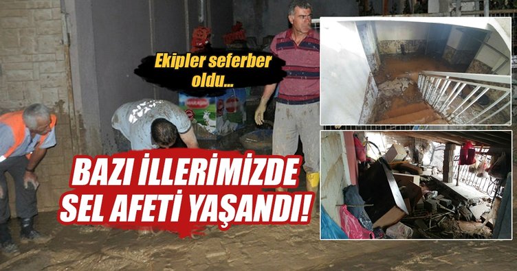 Yoğun yağışlar sele neden oldu