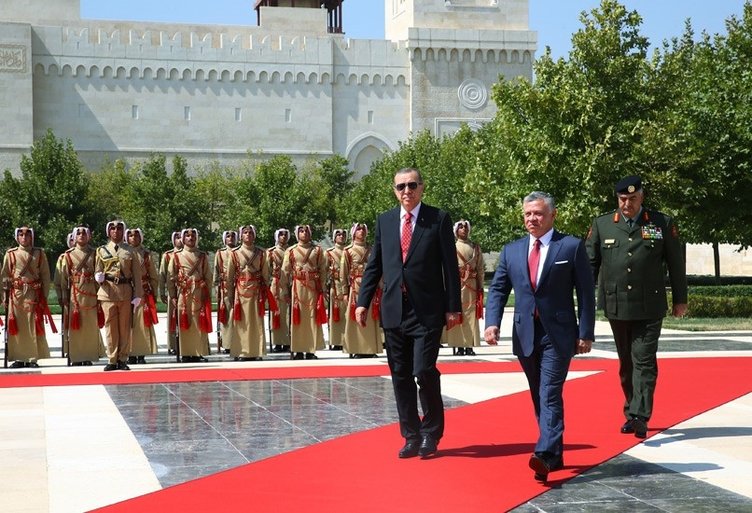 Cumhurbaşkanı Erdoğan Ürdün El Hüseyniye Sarayı’nda