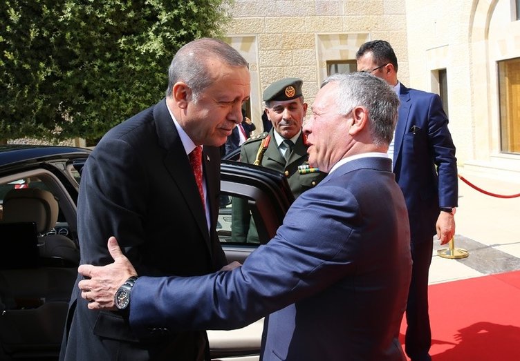 Cumhurbaşkanı Erdoğan Ürdün El Hüseyniye Sarayı’nda