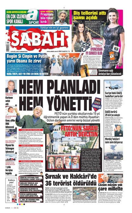 Türkiye 15 Temmuz ihanetini SABAH’tan okudu!
