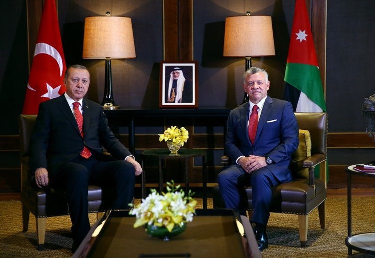 Cumhurbaşkanı Erdoğan Ürdün El Hüseyniye Sarayı’nda