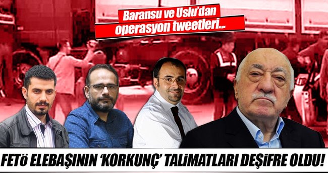 FETÖ'nün algı operasyonu deşifre oldu! Baransu ve Uslu'nun operasyon tweetleri