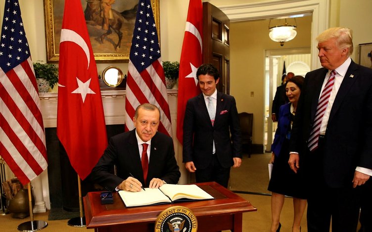 Erdoğan-Trump görüşmesinden ilk kareler