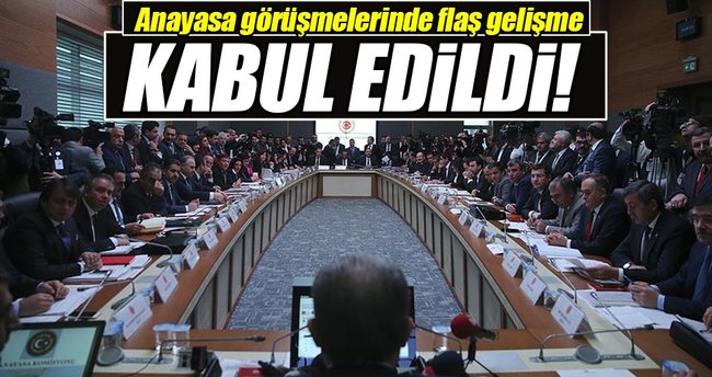 SON DAKİKA: Anayasa görüşmelerinde flaş gelişme!