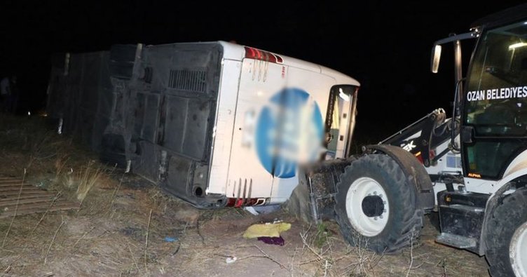 Yozgat'ta yolcu otobüsü devrildi: 3 ölü, 43 yaralı