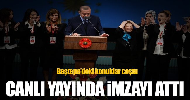 Cumhurbaşkanı Erdoğan imzaladı Beştepe'deki güzellik uzmanları coştu